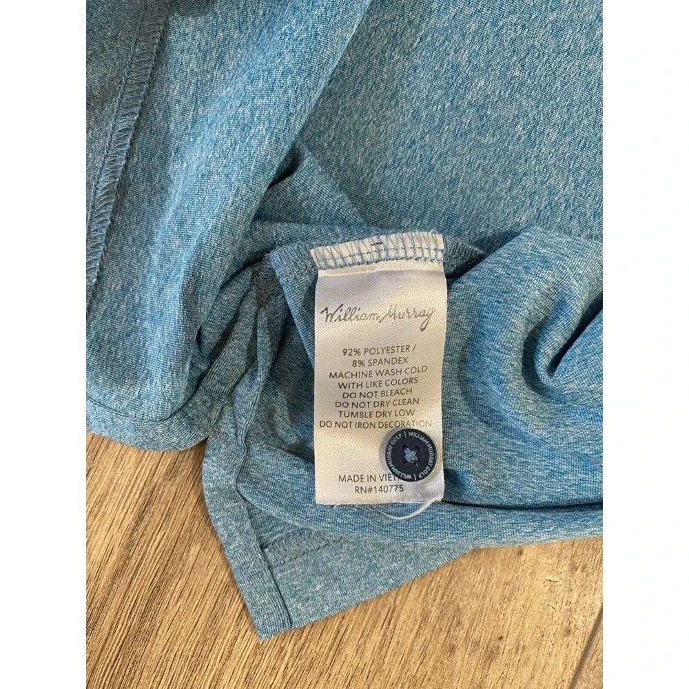 William Murray Short Sleeve Golf Polo Mens Size XL Blue Plaid Accent Shirt - Picture 6 of 8